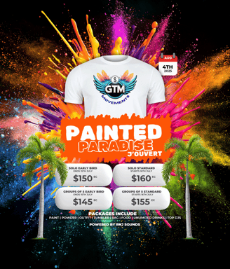 Pricing and dates for Painted Paradise J'ouvert (available through 'View Packages' link)