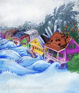 Illustrations from The Rose Without A Name by New Orleans artist Melissa Vandiver.