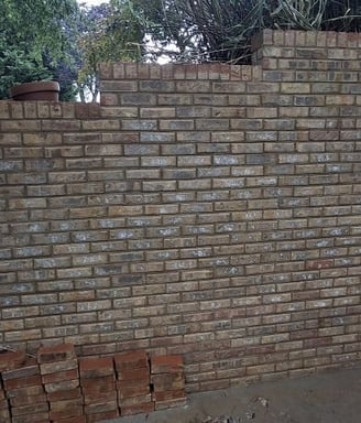Brick retaining wall cleaning in Russellville, Tn 37860 by Bobs Pressure Washing Services