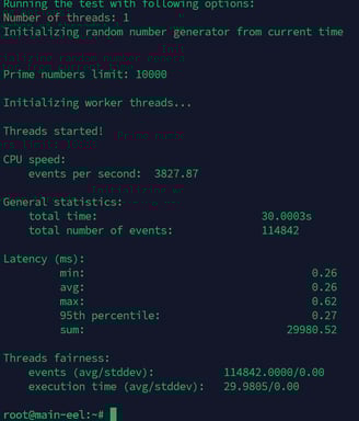 amd epyc 9754 1 thread sysbench output