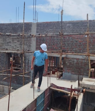 Site visit and monitoring by a civil engineer of Aakaar Constrologixtix
