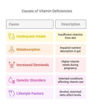 causes of vitamin deficiencies