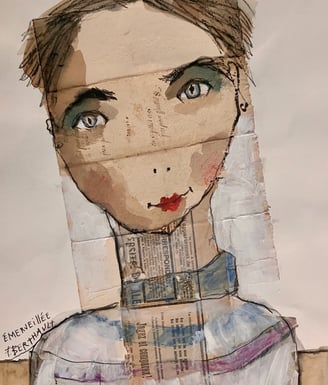 Collage portrait de femme