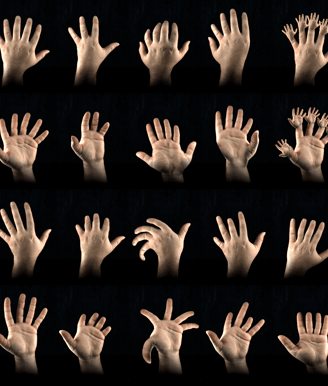 Augmented Hand Series- by Golan Levin, Chris Sugrue and Kyle McDonald.