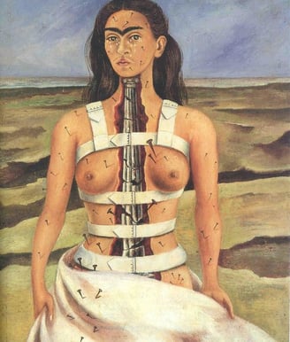 Frida Kahlo - Self-portrait, The broken column, 1944