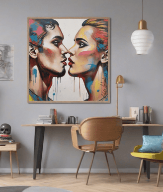Obra de arte contemporânea em estilo Pop-Art