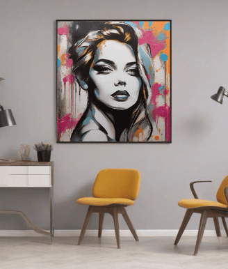Quadro colorido em Pop-Art para decoração de interiores