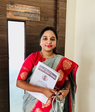 a lady doctor in a sari