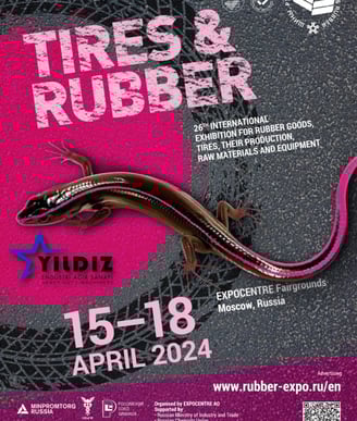 Geri dönüştürülen lastikler için hazırlanan Tires and Rubber etkinlik görseli