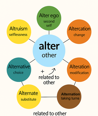 Alter root word Word Power Made Easy Chart