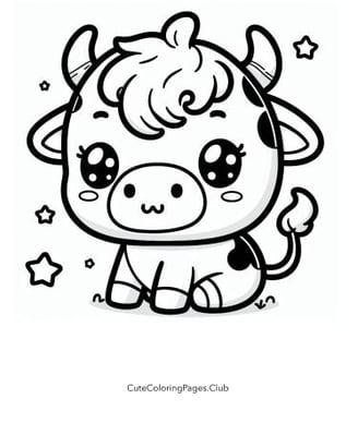 cow coloring sheet
