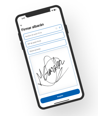 albarán firmado