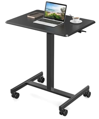Mobile Rolling Standing Desk - Office desk with Wheels, Adjustable Work Table