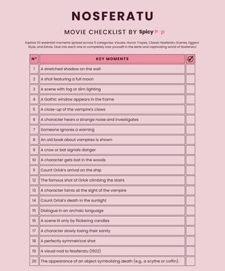 movie checklist spicy pop