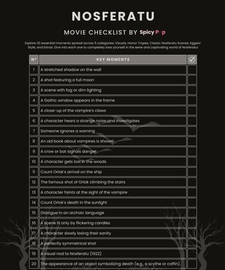 movie checklist spicy pop