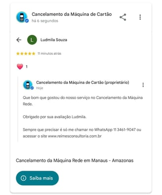 Cancelamento da Maquina Rede em Manaus Amazonas
