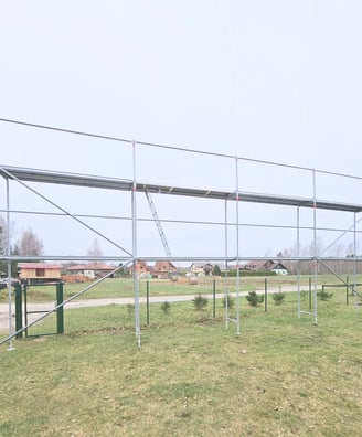 tērauda sastatnes stalazas 12x4.8m