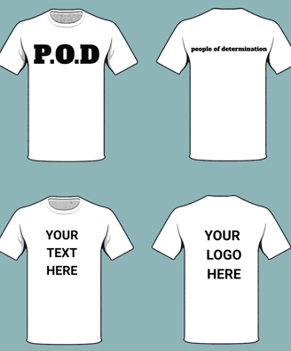 a t - shirt with a t - shirt that says p o d