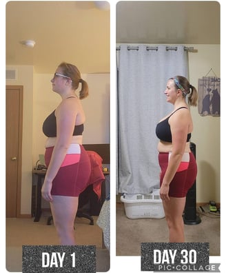 Before and after weight loss using GLP-1 Weightloss System with natural support 2-1 