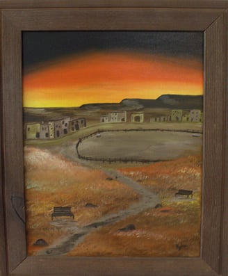 Sunset on the Fire Range (painting) Kylee Nicole Smith