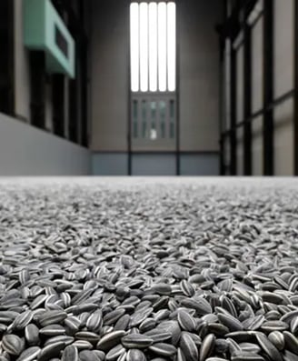 Weiwei utilizou 100 milhões de sementes de girassol de porcelana