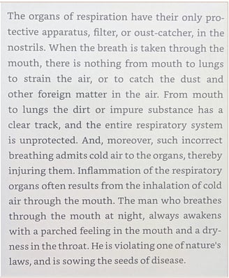 The image of the text excerpt from "The Science of Breath"