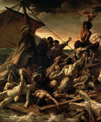The Raft of The Medusa painted by Theodore Gericault