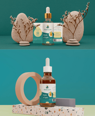Création étiquette produit pour la marque awasecrets par Krafteez