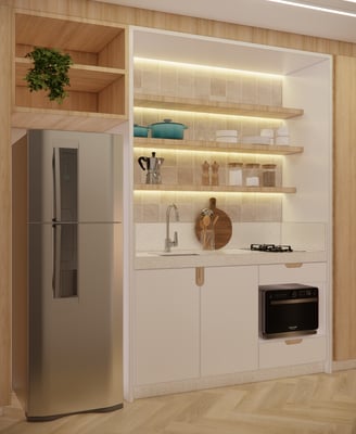 cozinha funcional e compacta