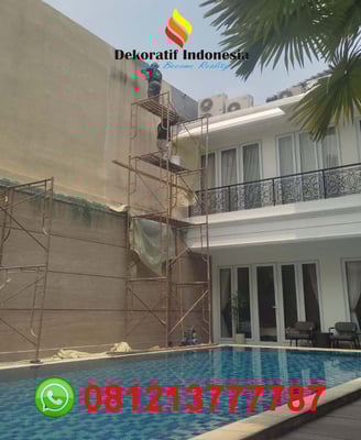 Jasa Cat Tekstur Tembok Kolam Renang