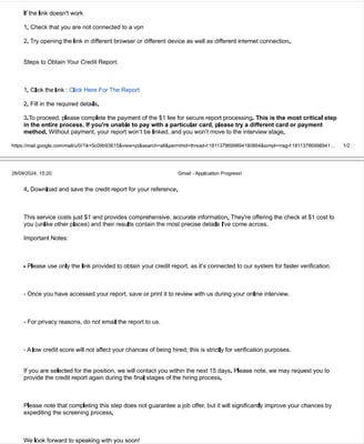 email scam sample
