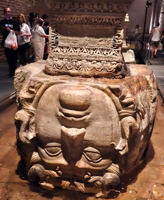 Basilica Cistern's impressive underground chambers, Istanbul
