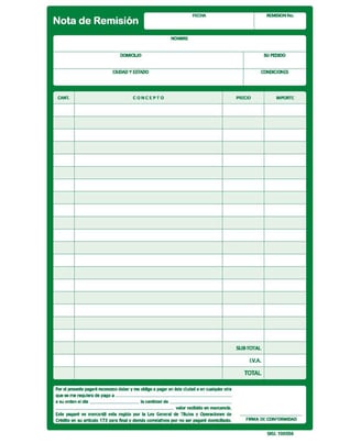 AvantiRed fabrica notas sencillas de remision