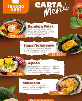 AvantiRed fabrica cartas menu personalizadas