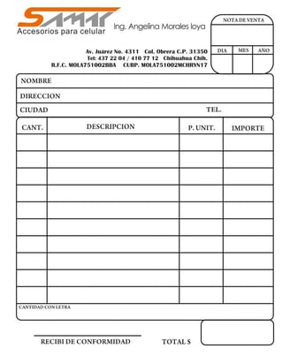 AvantiRed fabrica notas sencillas de remision