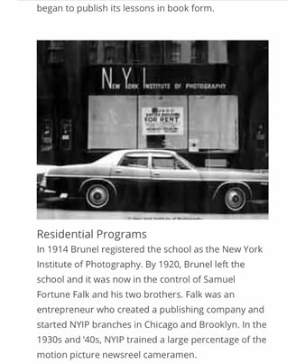 Samuel Fortune Falk Control of New York Institute of photography