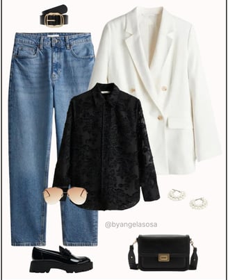 Outfit con jean casual elegante