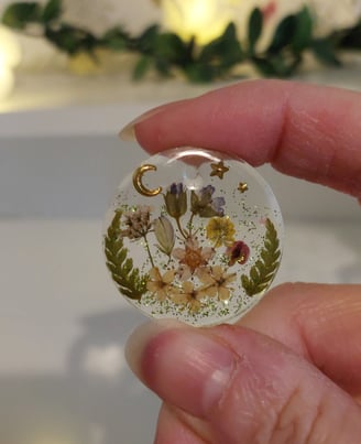 passion des détails fait main résine fleurs séchées