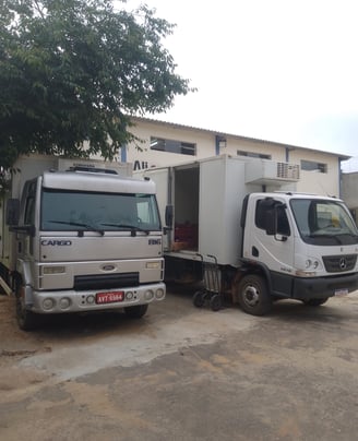 a truck with a trailer and a trailer