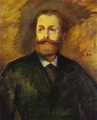 a painting of a man with a mustache