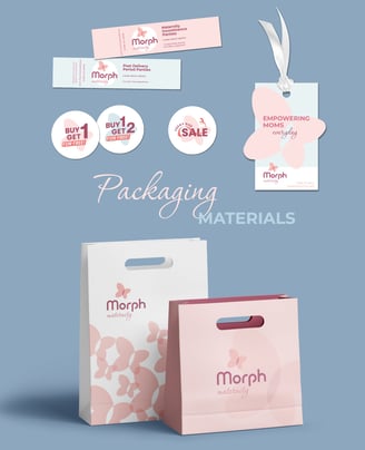 Pregnancy care brand identity, logo, packaging design