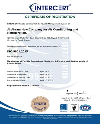 havc with iso 9001 certificate
