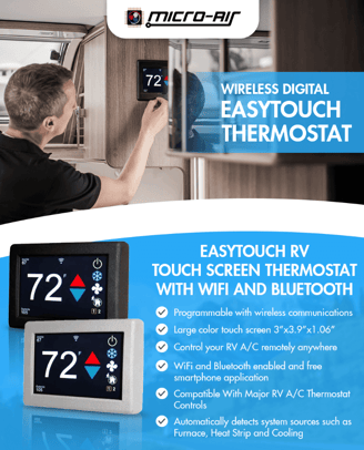 Ecobee Smart Thermostat Premium, an example of Smart RV systems 2025 technology, installed in an RV