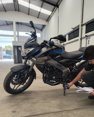 Moto em Vistoria de Identificação Veicular