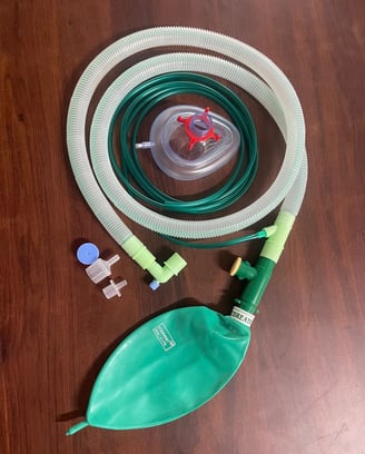 Starvent Health Care Bain breathing circuit with air cushion mask -Adult/ Paediatric