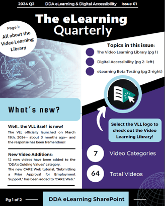 Page 1 of the first issue of The eLearning Quarterly.
