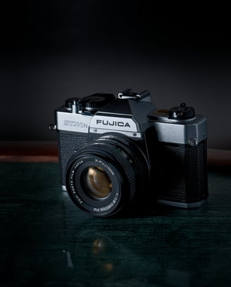 a camera with a lens attached to it