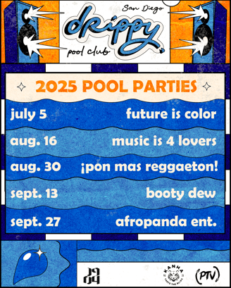 drippy pool club 2025 schedule calendar