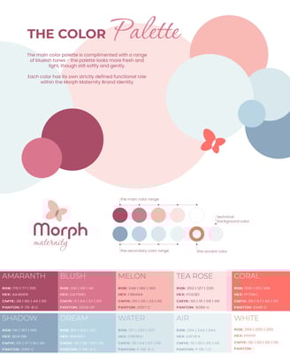 Pregnancy care brand identity logo and color palette