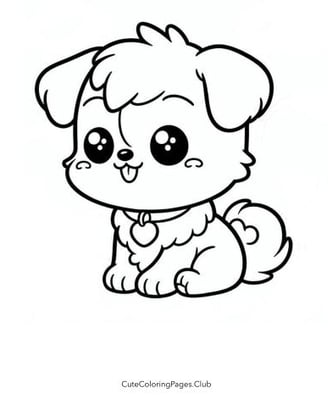 Puppy coloring sheet